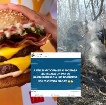 Incendios en Salta: proponen que McDonalds done hamburguesas a los bomberos