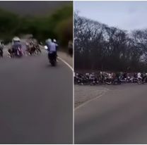 Detuvieron a los motoqueros que hacían picadas en el cerro de la Virgen