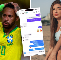 Separado y escrachado: se filtraron los escandalosos chats entre Neymar y una modelo
