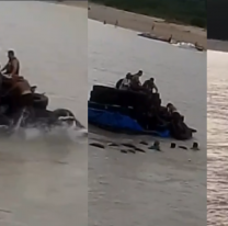 Cruzaban en gomón y se cayeron al Río Bermejo: "Iban llenos de neumáticos"